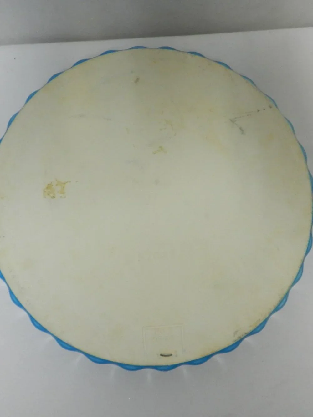 Vintage Fluted blue Tart Pie baking Dish 57028 by Injection Point 10.5
